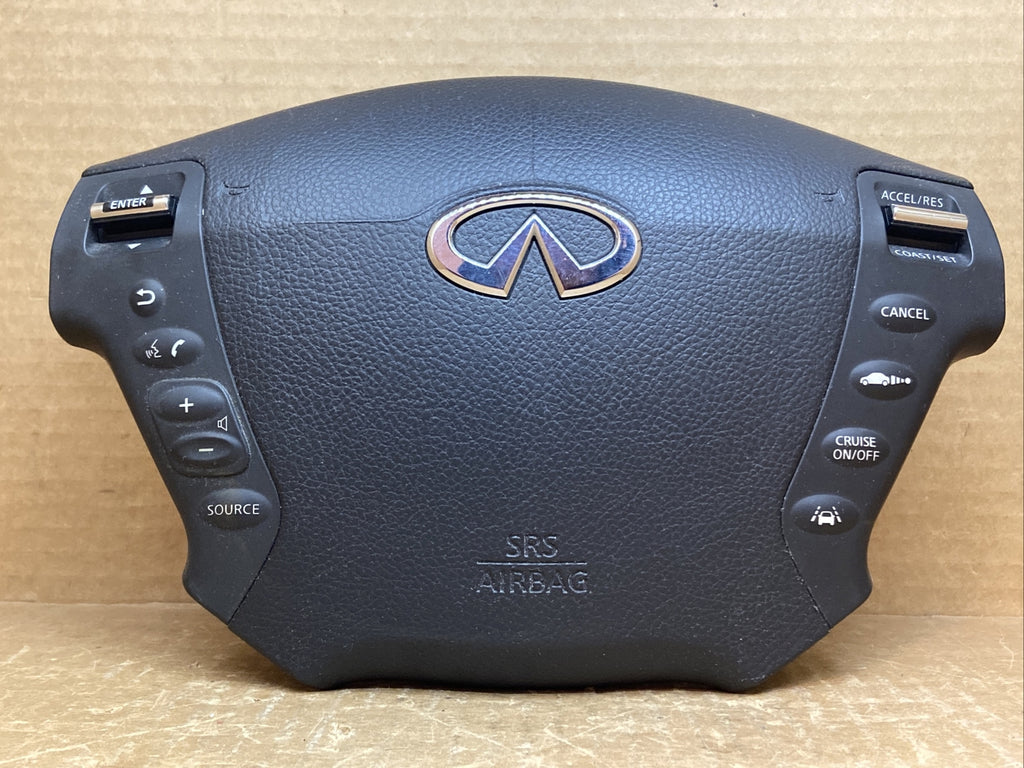 Infiniti M35 Front Left Driver Side Steering Wheel Air Bag Airbag Controls Black1