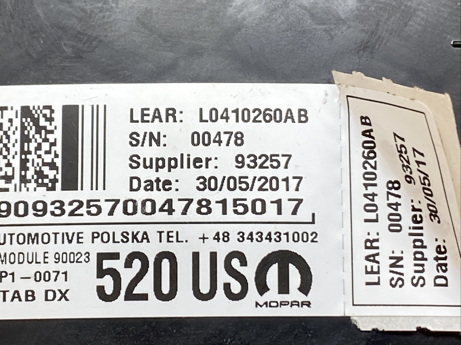 2015 2020 Jeep Renegade Front Right Side Passenger Seat Air Bag Airbag 520158692