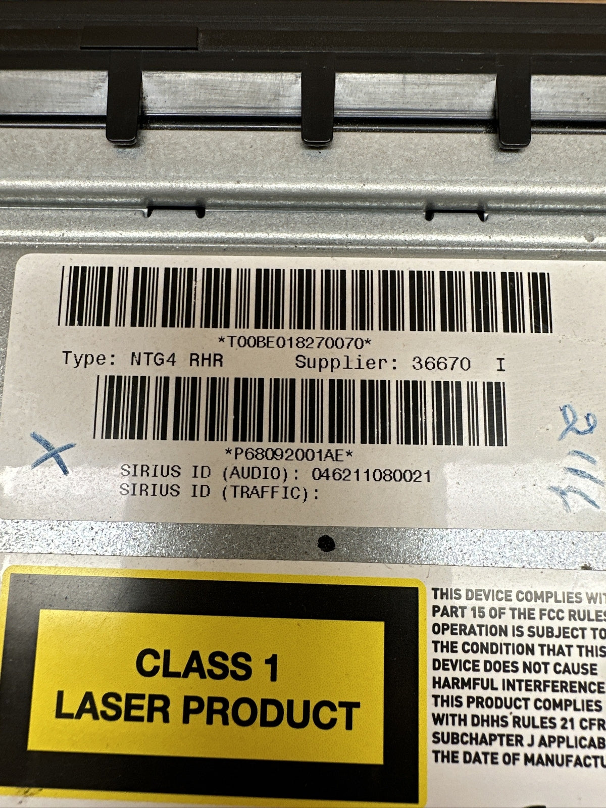 Jeep Dodge Chrysler Touchscreen Radio RHR P68092001AE 68092001AE6