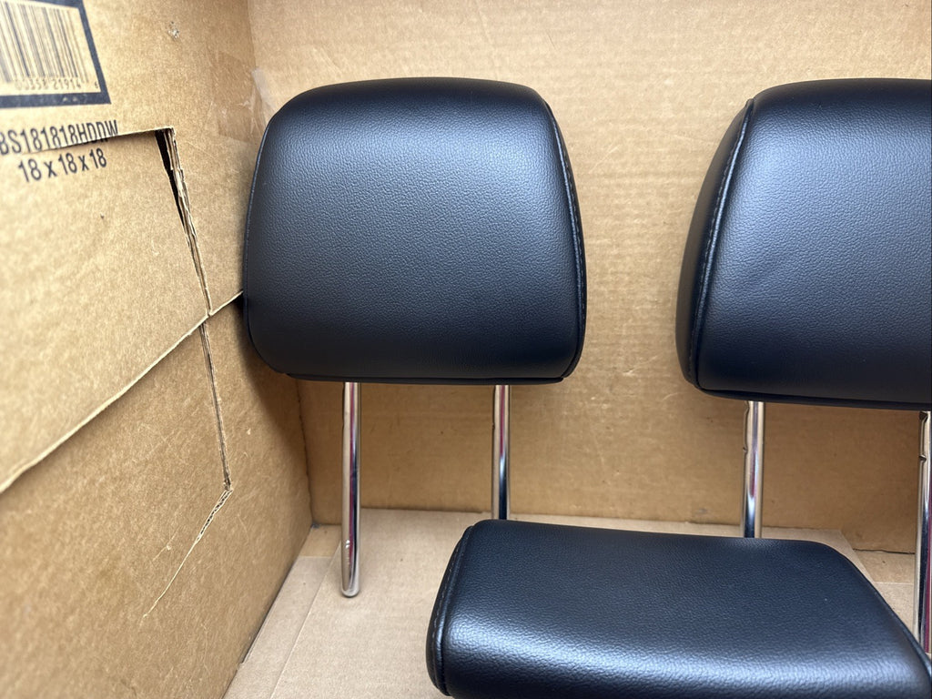 2015 2020 FORD EDGE OEM REAR BACK SEAT HEADRESTS HEAD REST BLACK LEATHER SET 31