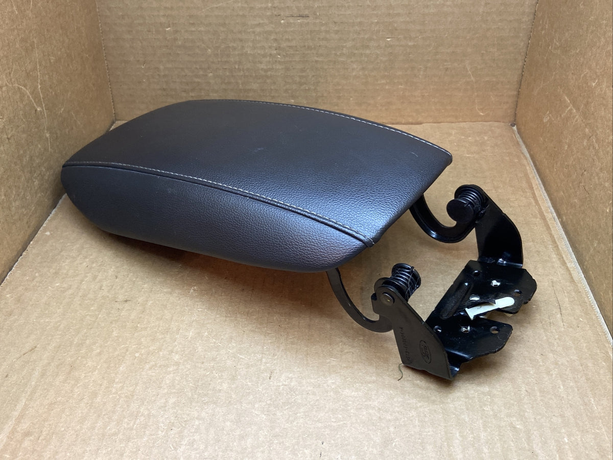 13 16 FUSION CENTER CONSOLE ARM REST ARMREST LID BLACK LEATHER GRAY STITCHING2