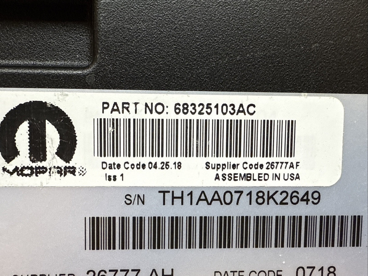 2018 2021 Jeep Grand Cherokee Radio Amplifier Amp 68325103AC1