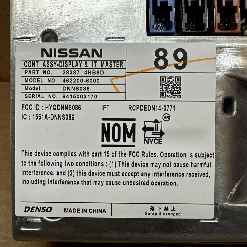 2014 2016 INFINITI Q50 NAVIGATION DISPLAY upper SCREEN 28387 4HB6D  OEM7