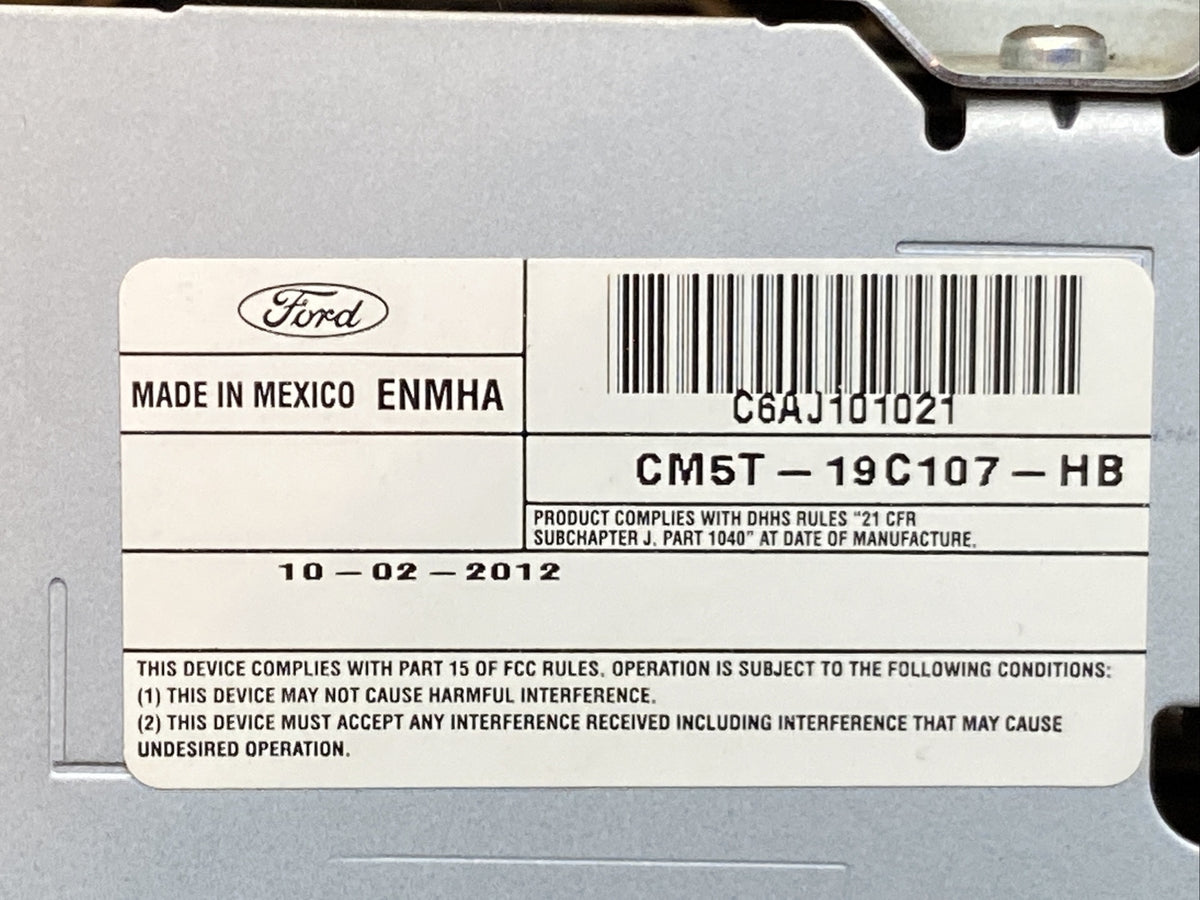 2012 2014 Ford Focus OEM Radio AM FM CD Disc MP3 Player CM5T 19C107 HB6