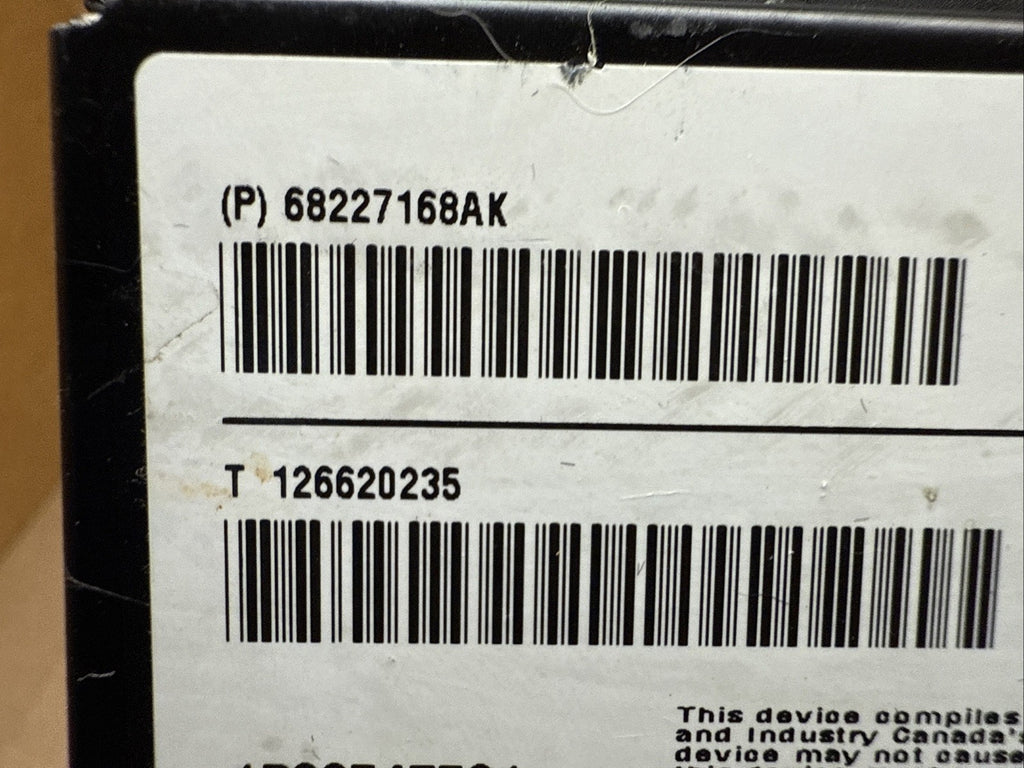 2017 Chrysler Pacifica Video Module OEM 68227168AK6