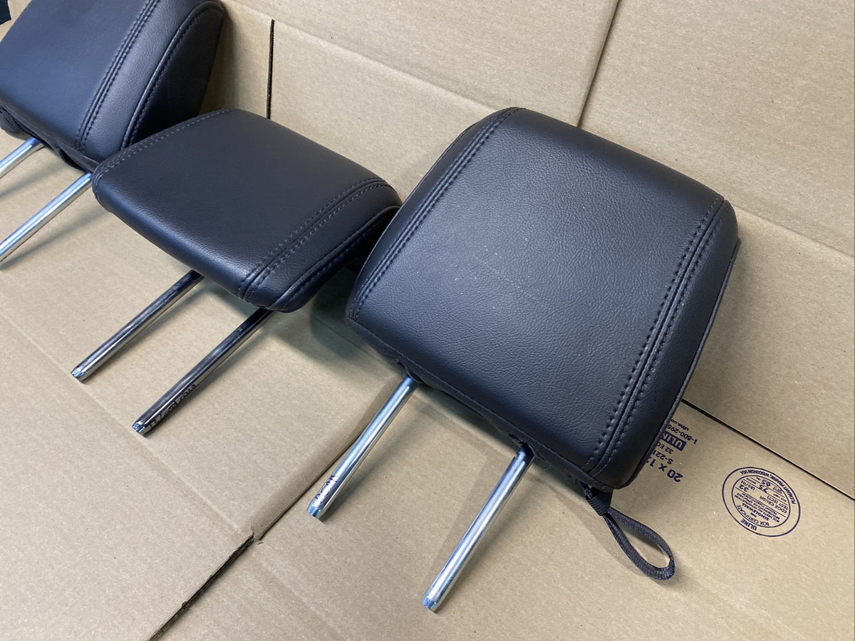 2011 2015 Ford Explorer Back Rear Head Rest Headrest Black Leather Set6