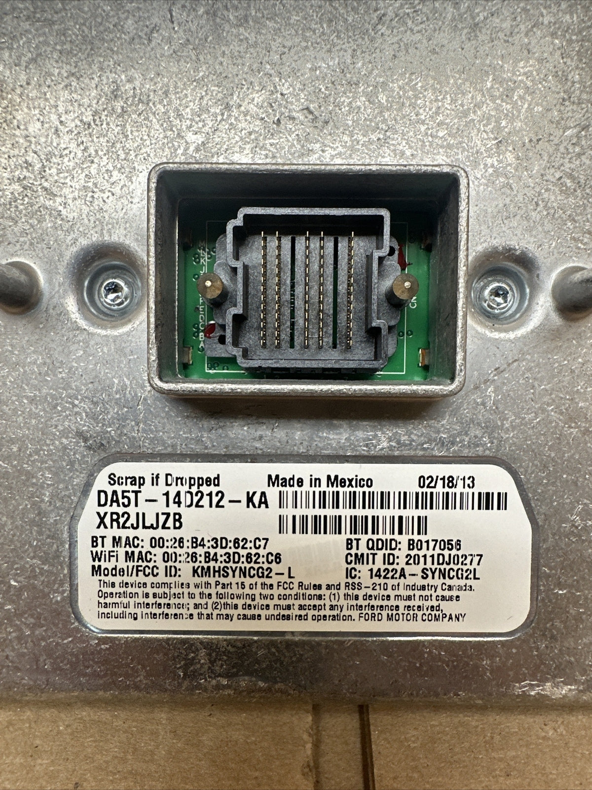 2013 2016 MKT Ford Voice Recognition Sync Module DA5T 14D212 KA DE9T 14F239 BR5