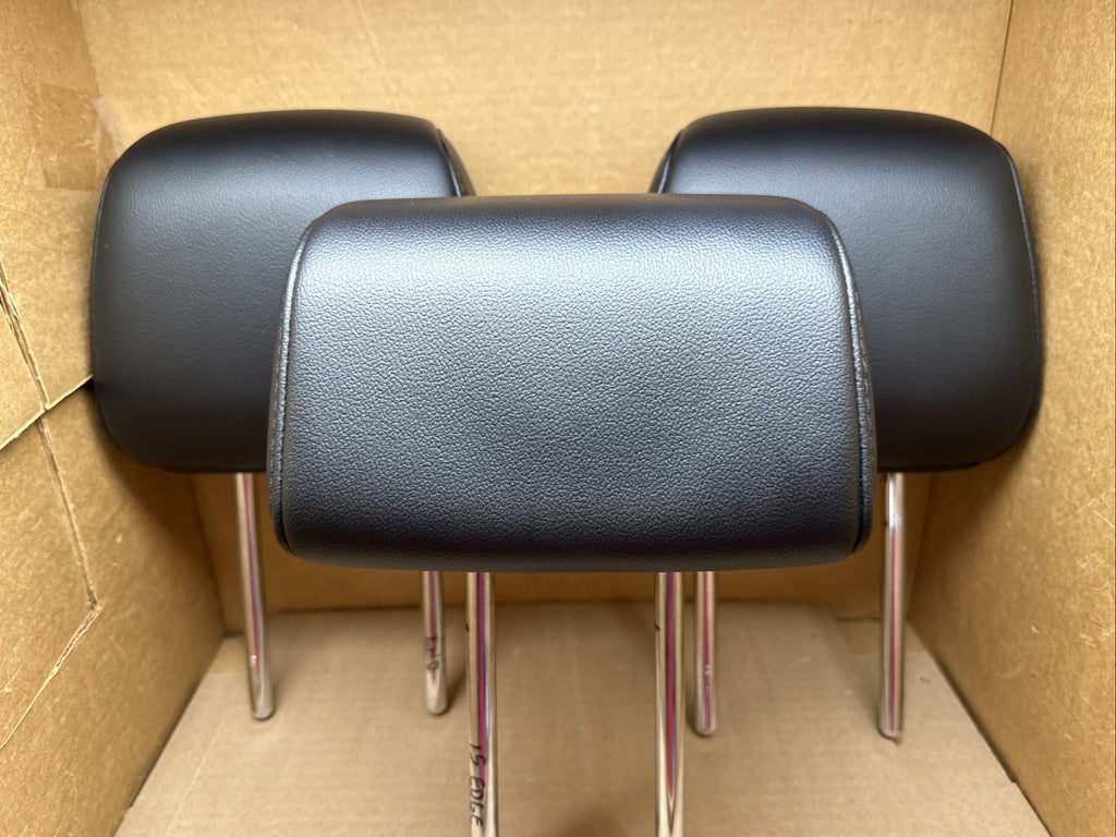 2015 2020 FORD EDGE OEM REAR BACK SEAT HEADRESTS HEAD REST BLACK LEATHER SET 33