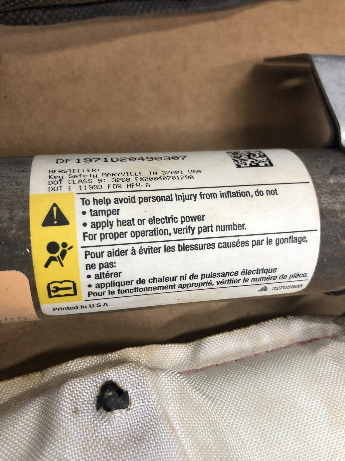 Tahoe Yukon Escalade SWB Passenger Side Right Curtain Roof Air Bag Airbag3