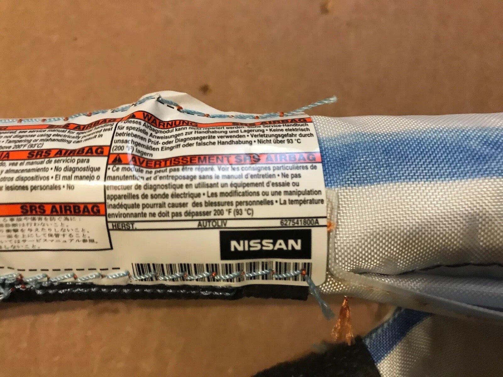 2014 2018 Nissan Versa Note Left Driver Side Upper Roof Curtain Air Bag Airbag4