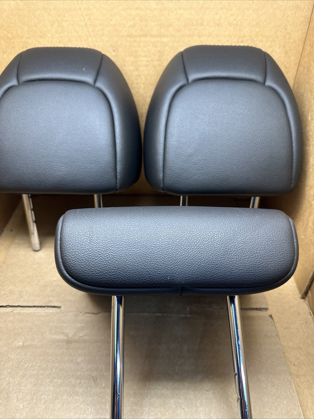 2014 2020 NISSAN ROGUE REAR LEFT CENTER RIGHT SEAT BLACK LEATHER HEADRESTS7