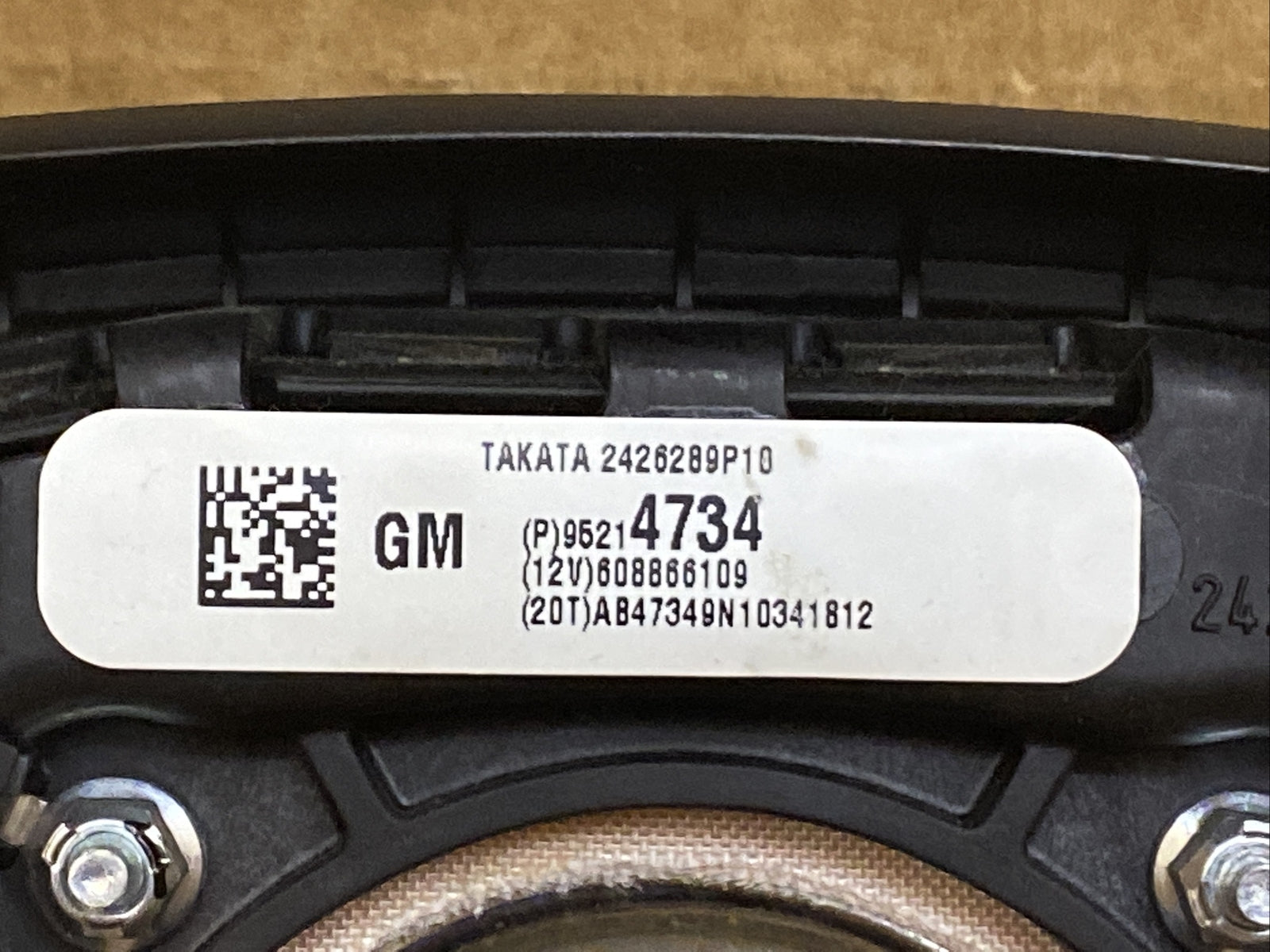 11 13 Chevy Cruze Front Left Driver Side Steering Wheel Air Bag Airbag 952147347