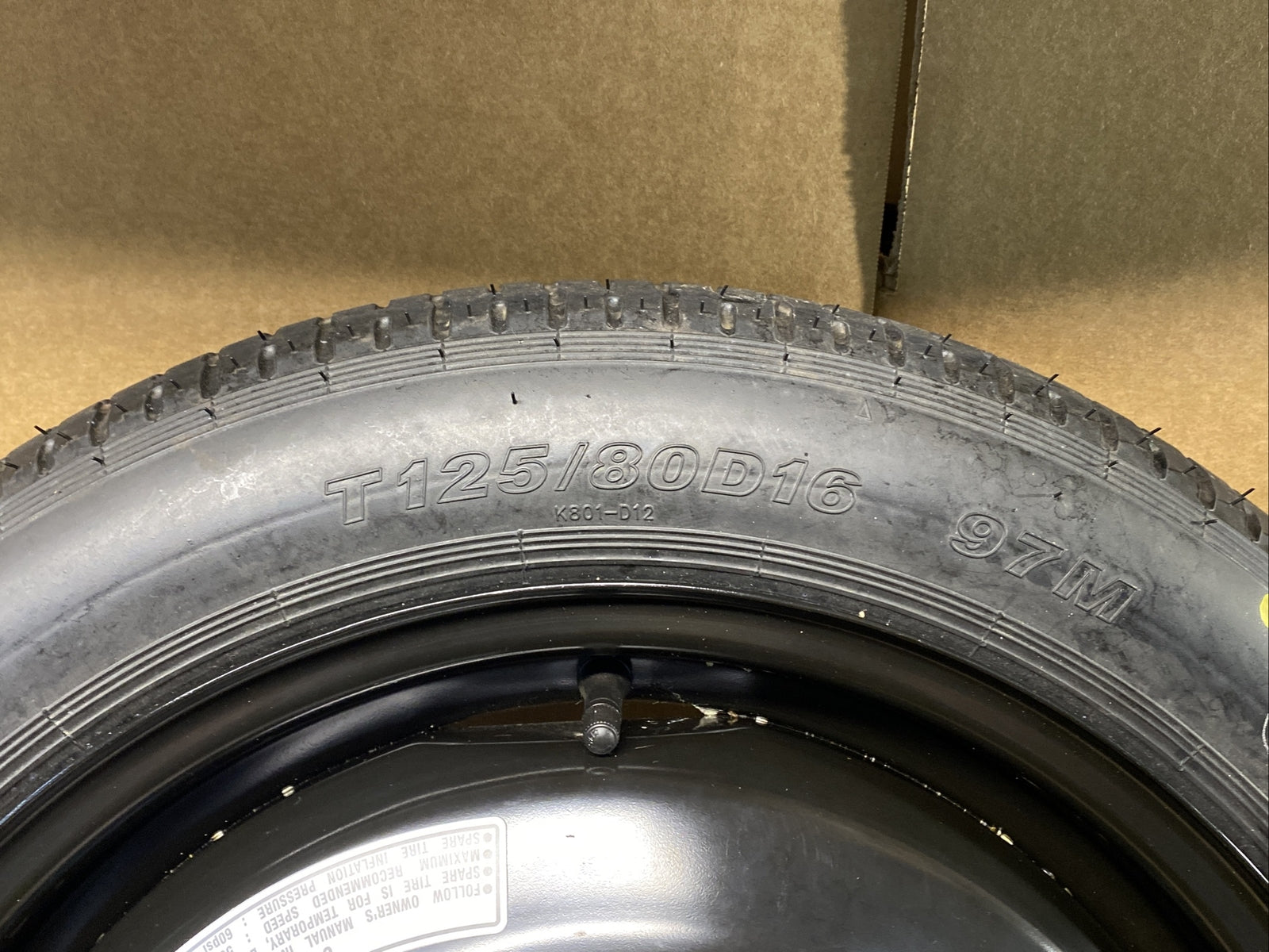 2016 2023 Honda Civic Spare Tire Kenda 16 Inch T125/80D164