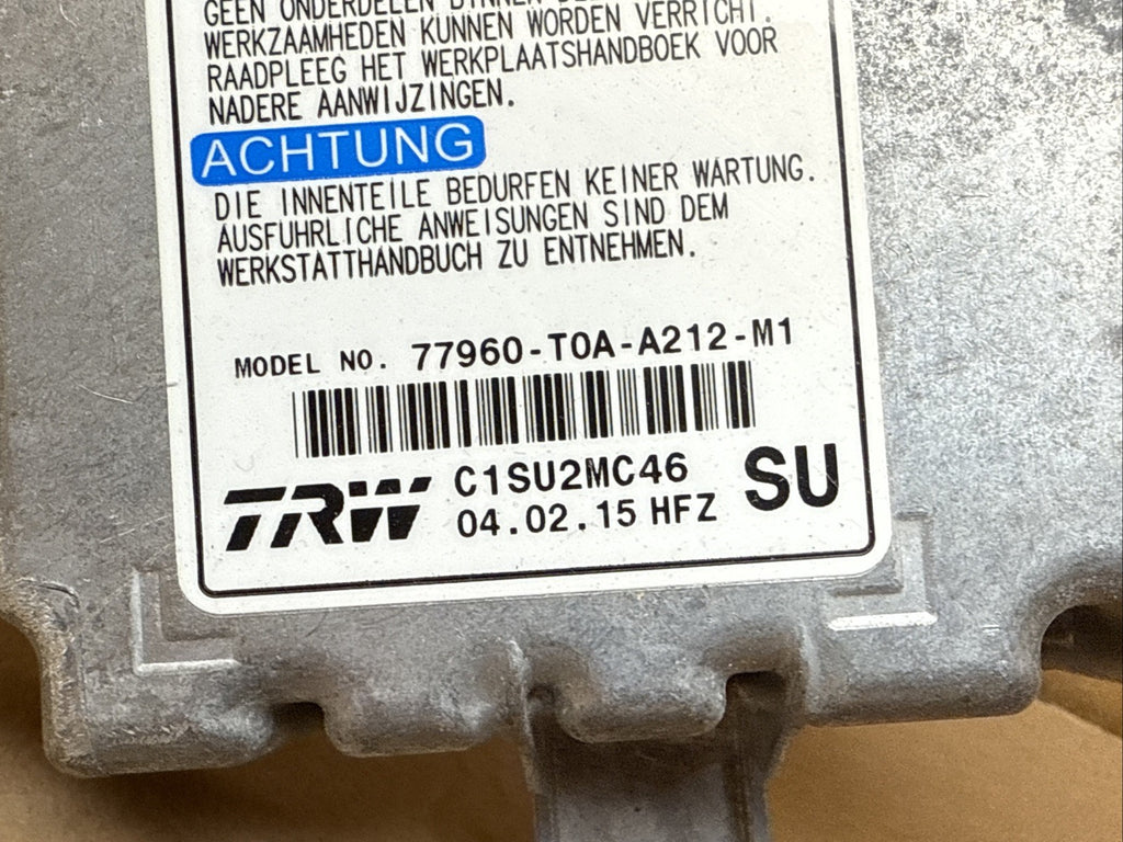 Honda CRV CR V Air Bag Airbag Control Module OEM 77960 T0A A212 M11