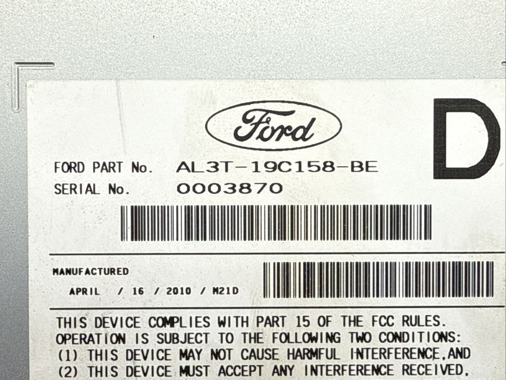 2010 Ford F 150 F150 Radio Stereo CD Disk Player Reader OEM AL3T 19C158 BE8