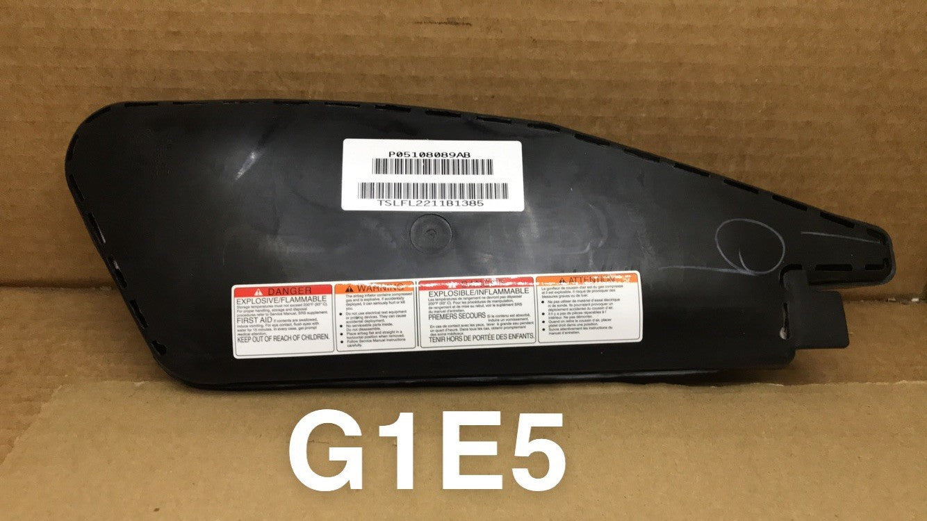 11 18 GRAND CARAVAN TOWN COUNTRY LEFT DRIVER SIDE SEAT AIR BAG AIRBAG 05108089AB0