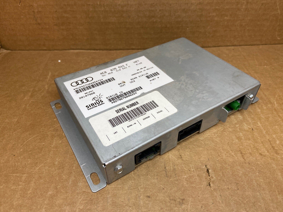 2008 2009 2010 AUDI A8 SIRIUS SATELLITE RADIO MODULE 4E0 035 593 F2