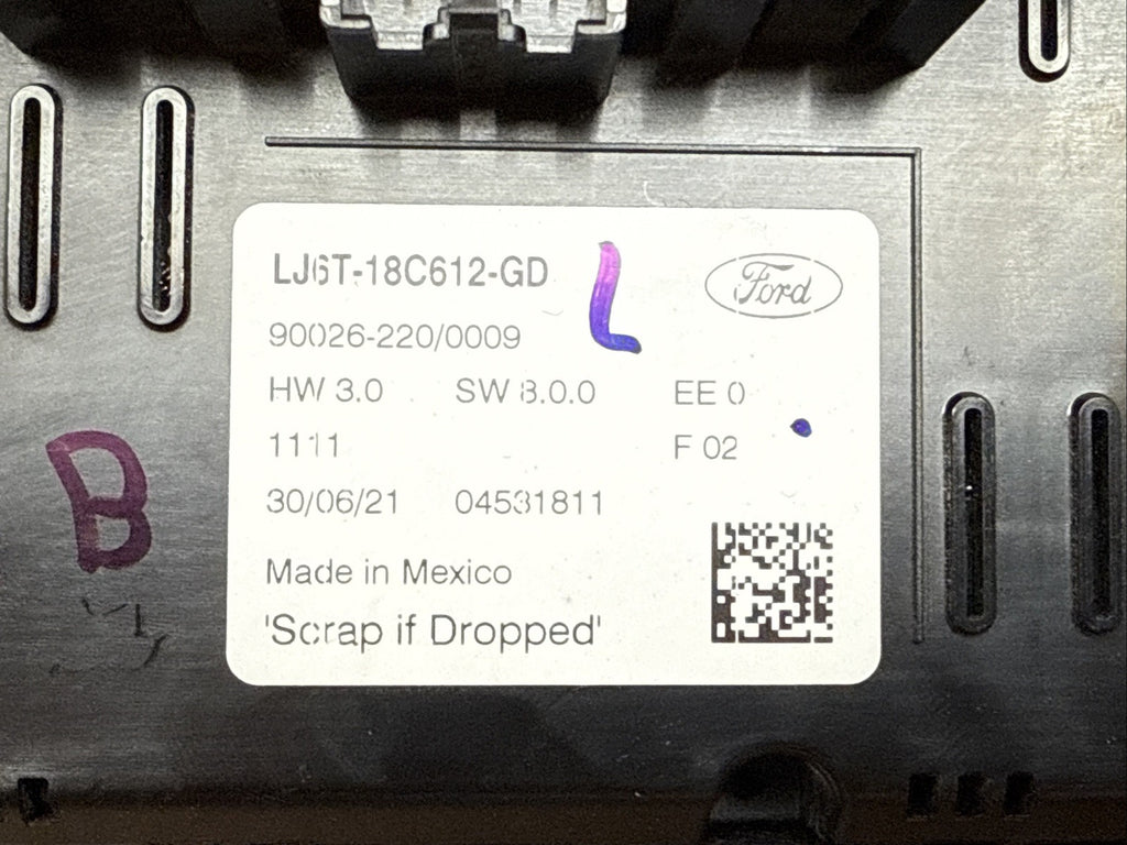 2020 2022 Ford Escape Front Climate Temp Temperature Control LJ6T 18C612 GD7