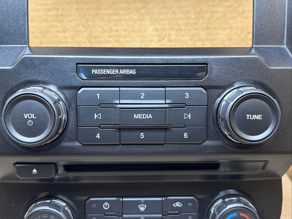 2015 FORD F150 RADIO STEREO CONTROL PANEL W/ TEMPERATURE CONTROL FL3T 18E243 CDJ4