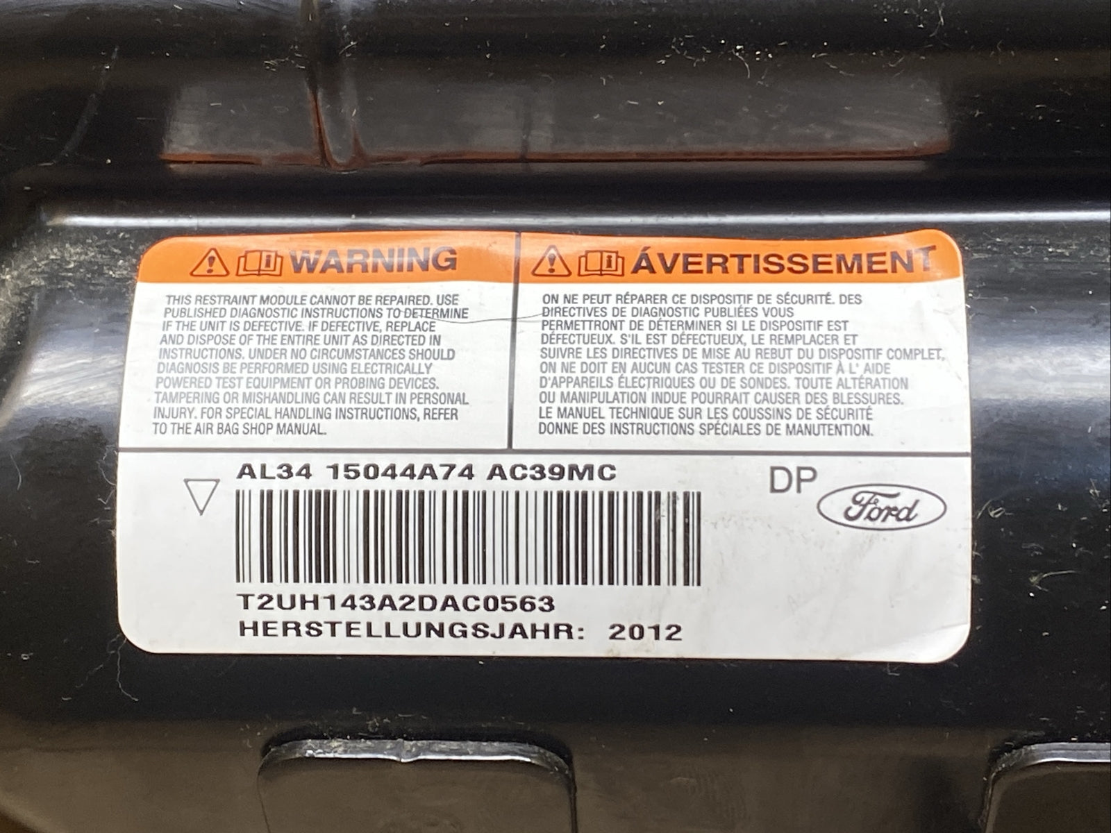 2009 2014 Ford F150 F 150 Front Right Side Passenger Dash Airbag Air Bag Gray 9