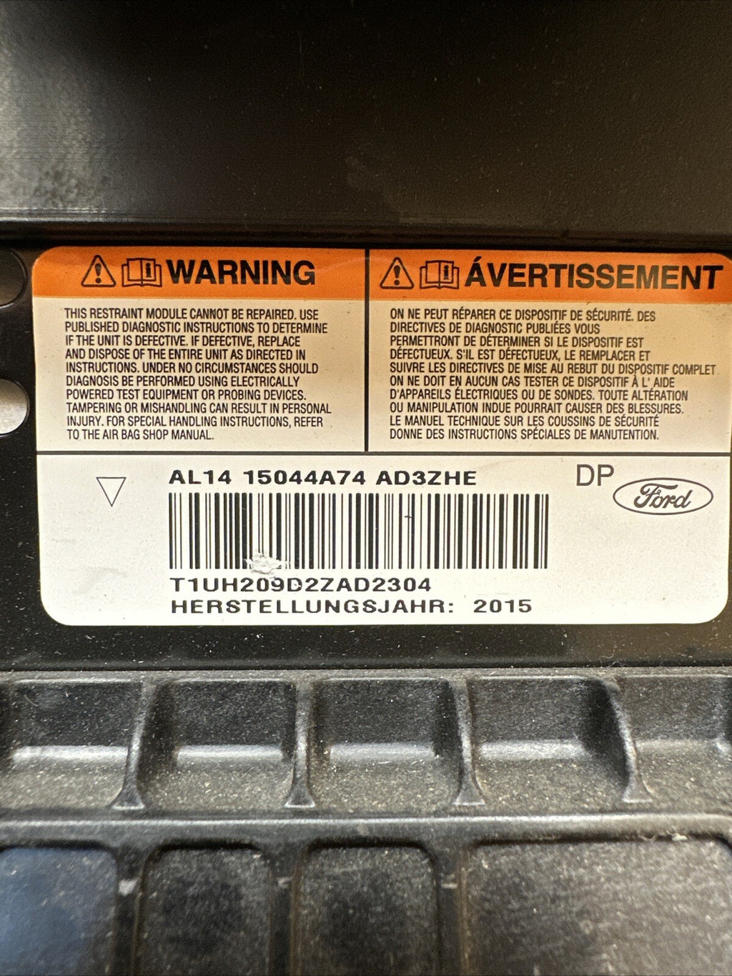 2015 2017 Ford Expedition Front Right Passenger Side Dash Air Bag Airbag Black10