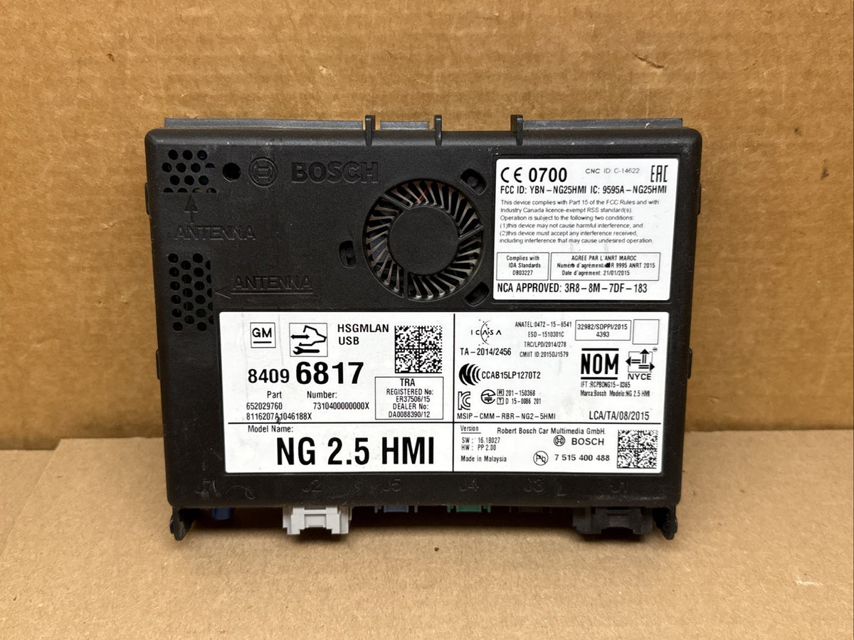 GM HMI Human Machine Interface Control Module 840968170
