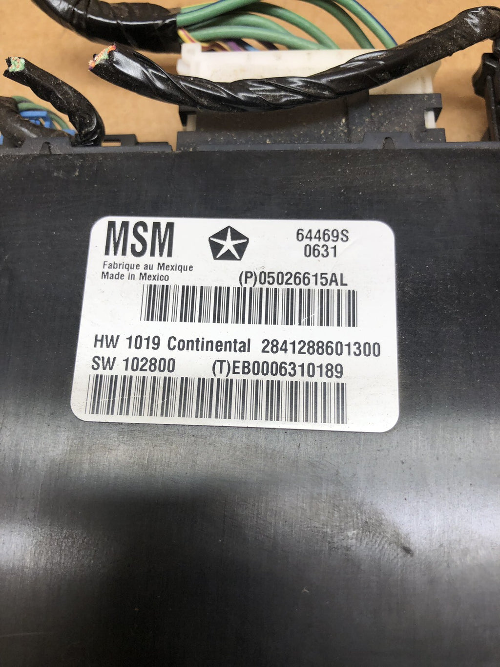 Chassis Control Module 2011 Durango P05026615AL A91