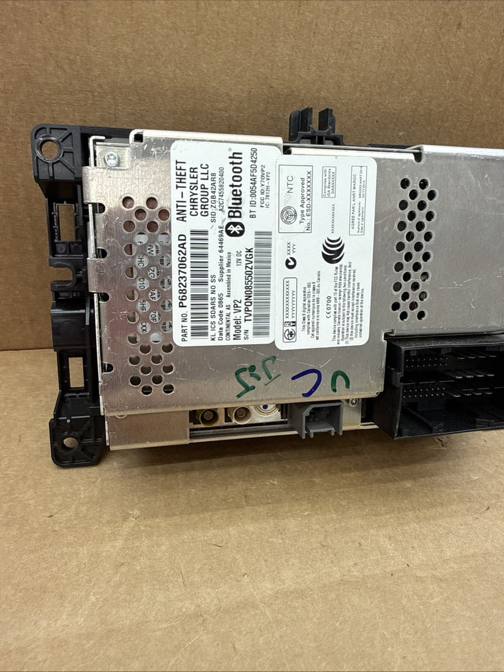 2015-2016 Jeep Grand Cherokee Touchscreen Radio VP2 P68237062AD 68237062AD7