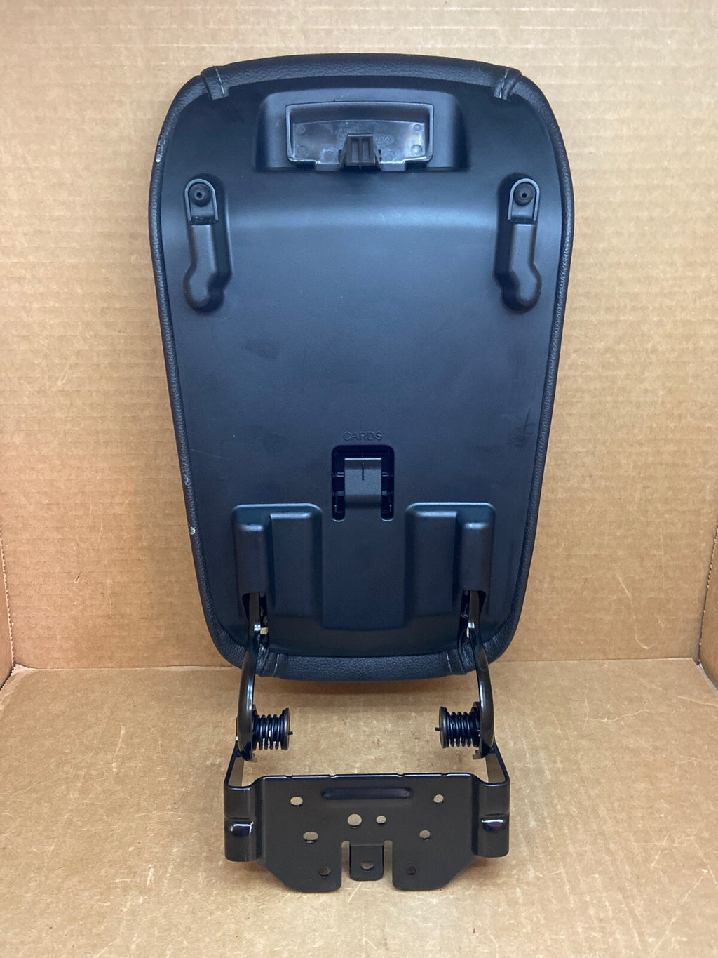 13 16 FUSION CENTER CONSOLE ARM REST ARMREST LID BLACK LEATHER GRAY STITCHING7
