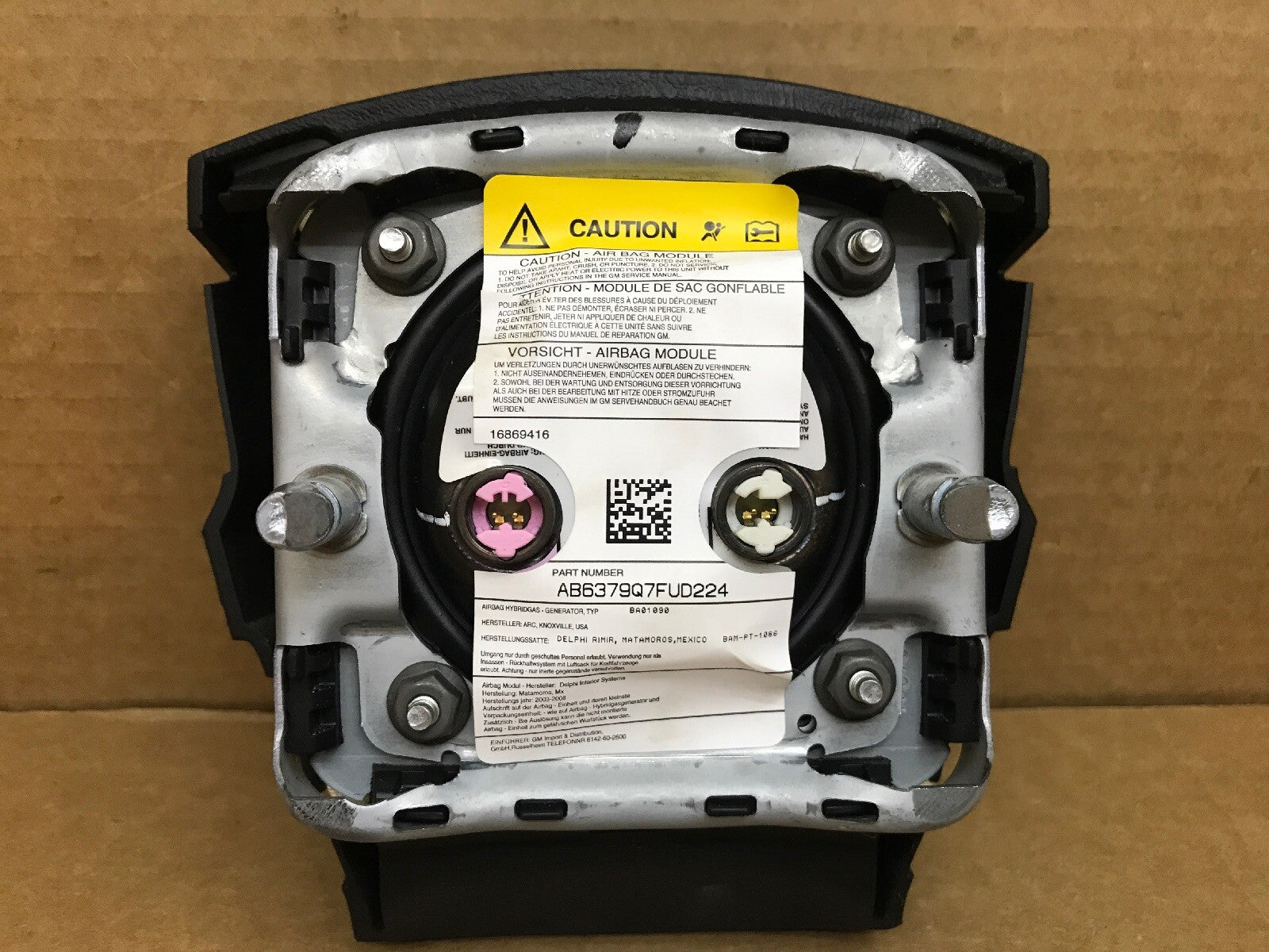 05 09 SAAB 9 7X FRONT LEFT DRIVER SIDE STEERING WHEEL AIRBAG AIR BAG 168740585