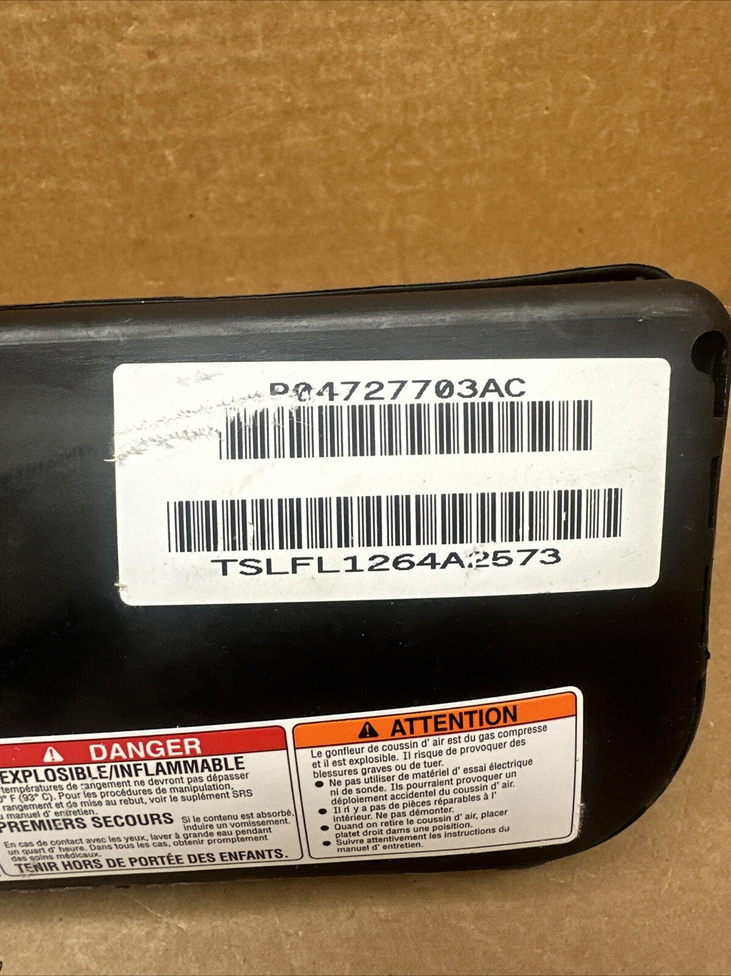 2014 2018 Ram Promaster Front Left Side Driver Seat Air Bag Airbag P04727703AC5