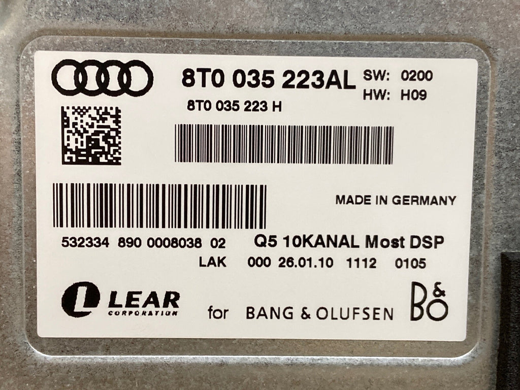 Audi Q5 Amplifier LEAR BANG & OLUFSEN AMP OEM 8T0 035 223AL // 8T0 035 223 H1