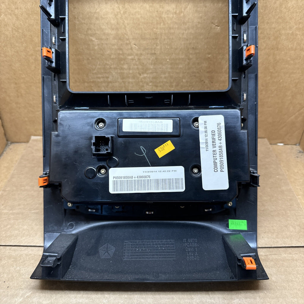 2014 2015 Durango Dash Heat AC Radio Climate Control Panel OEM 05091858AB8