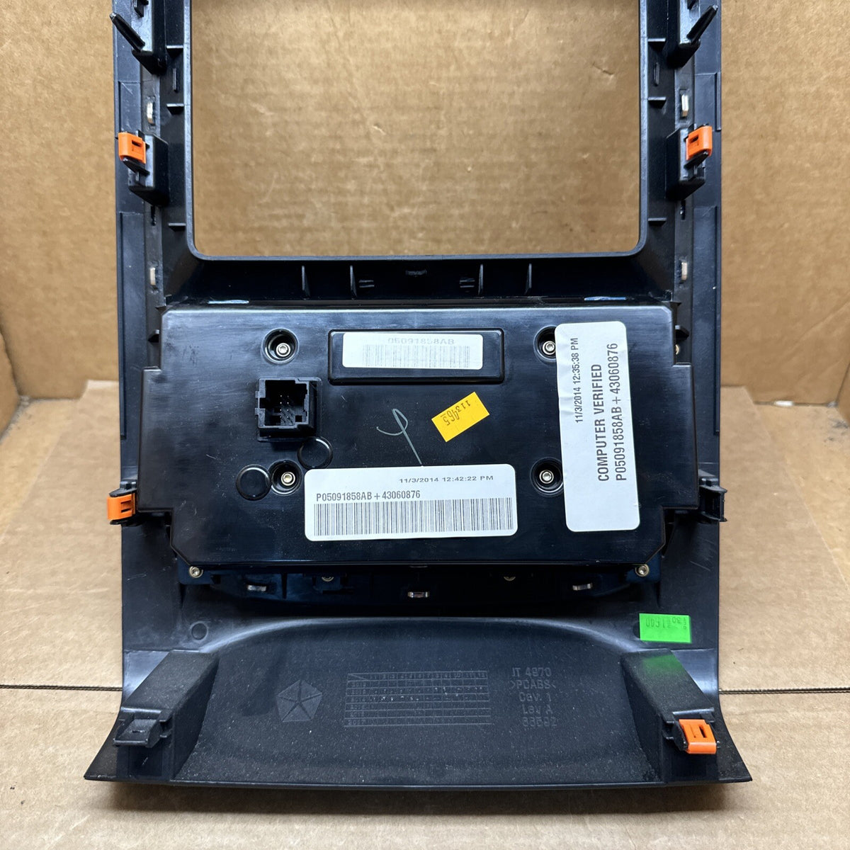 2014 2015 Durango Dash Heat AC Radio Climate Control Panel OEM 05091858AB8
