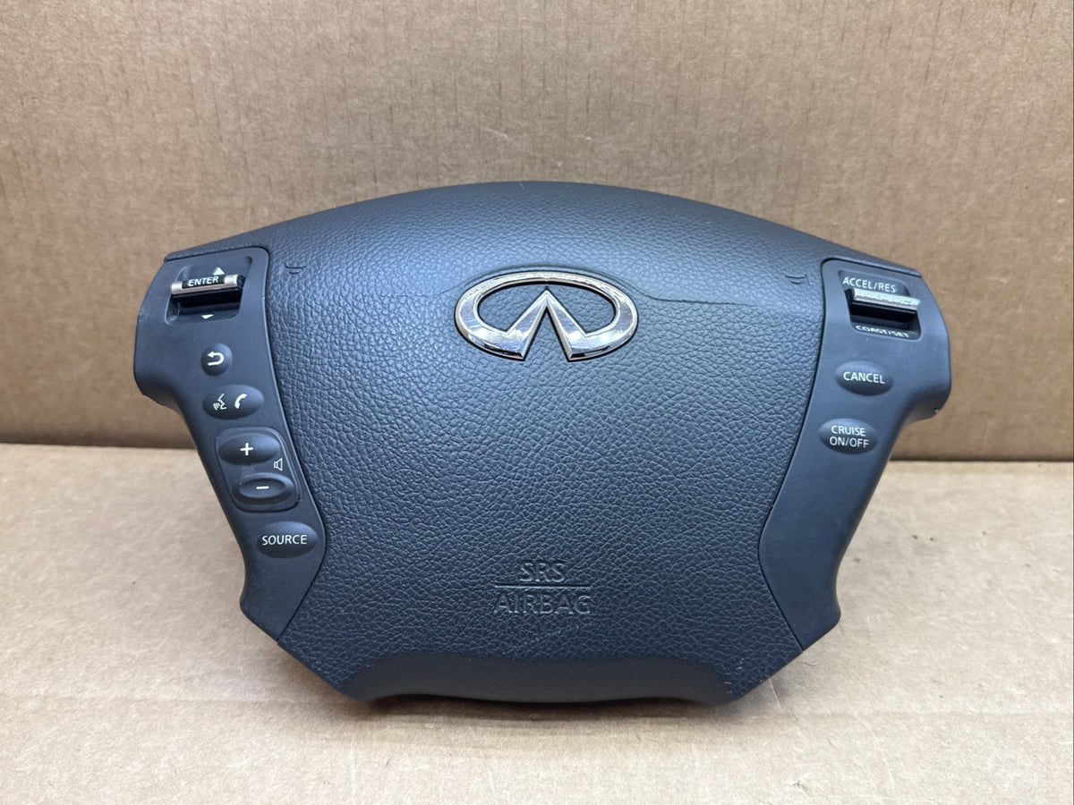 Infiniti M35 Front Left Driver Side Steering Wheel Air Bag Airbag Controls Black1