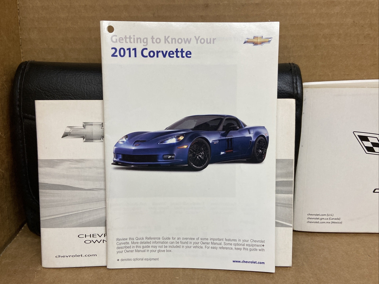 2011 Chevy Corvette Owner's Owners Owner Manual Book Guide Set Case Wallet OEM4
