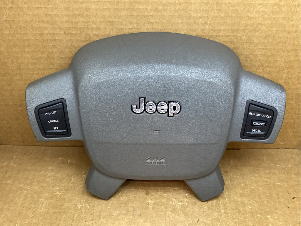 05 07 Grand Cherokee Front Left Driver Side Steering Wheel Air Bag Airbag Gray1