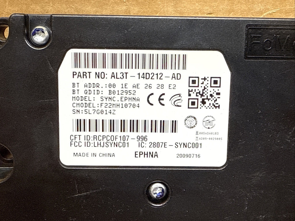 2010 2014 F 150 F150 Communication Sync Module AL3T 14B428 AD AL3T 14D212 AD1