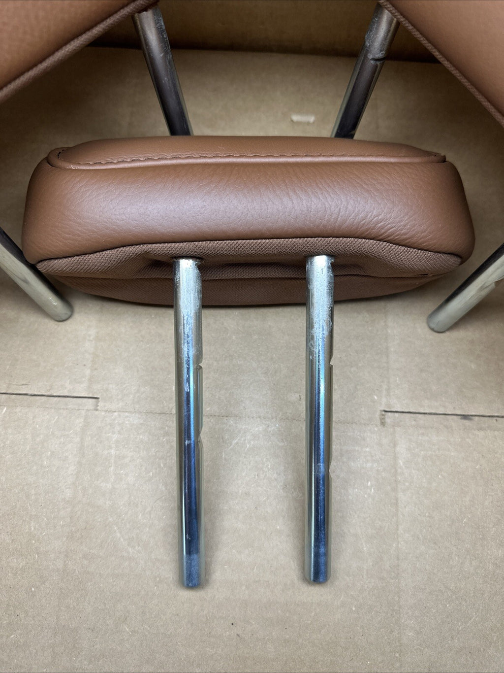 2009 2018 Dodge Ram 1500 2500 3500 Rear Brown Leather Head Rest Headrest Set OEM8