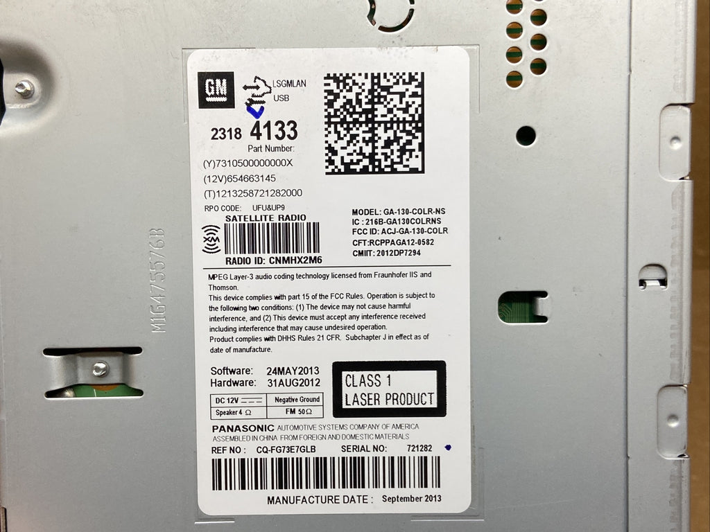 2014 Chevy Malibu Dash Radio CD Disc Drive 231841337