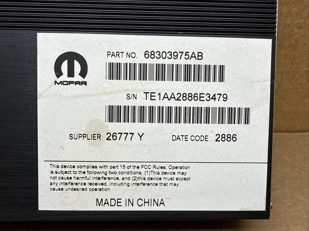 2017 2023 Charger Challenger Chrysler 300 Audio Amplifier Amp OEM 68303975AB1