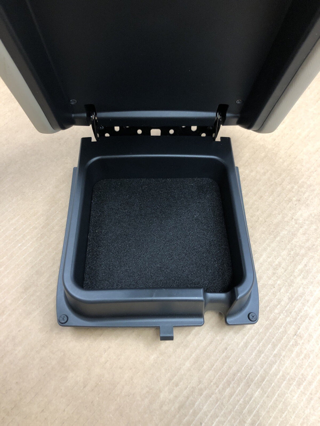 13 18 NISSAN PATHFINDER center console lid armrest storage Beige leather OEM3