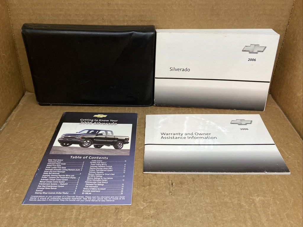 2006 06 Chevy Silverado Owner's Owners Owner Manual Book Guide Set Case OEM0