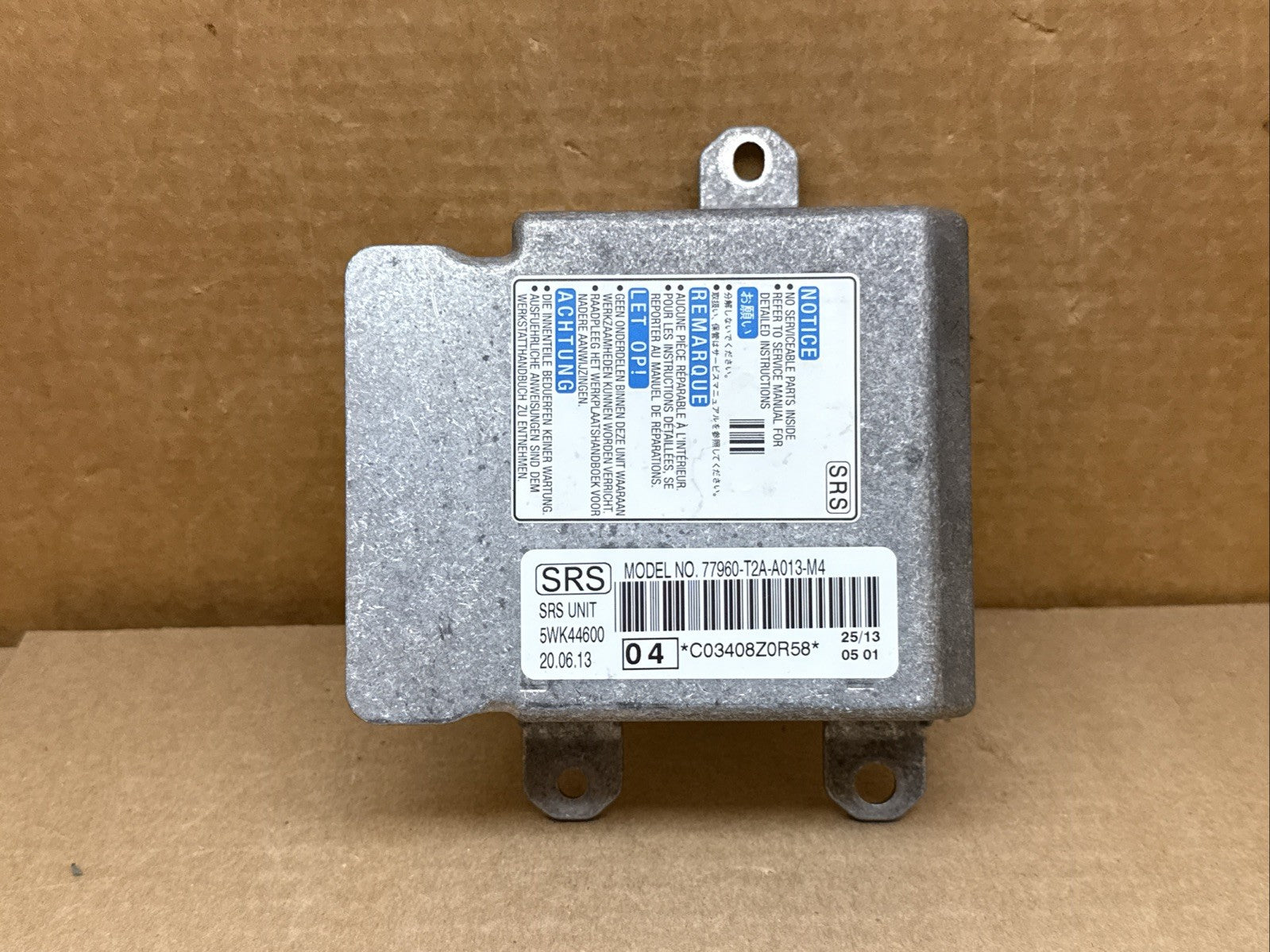 2013 2015 Honda Accord Air Bag Airbag Computer Control Module 77960 T2A A013 M40