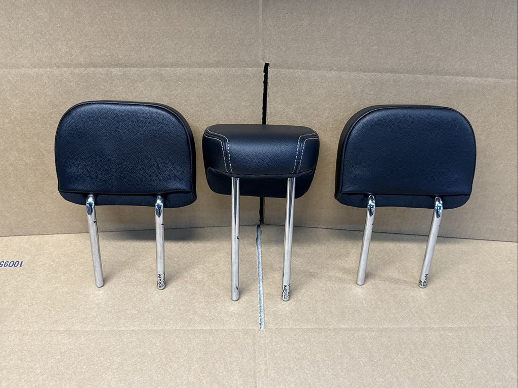 2020 2022 Ford Escape Rear 2nd Row Head Rest Headrest Set 3 Leather OEM Black5