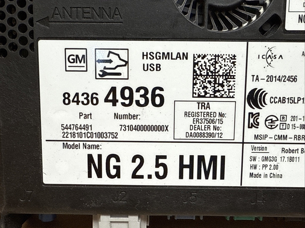 GM HMI Human Machine Interface Control Module 843649361