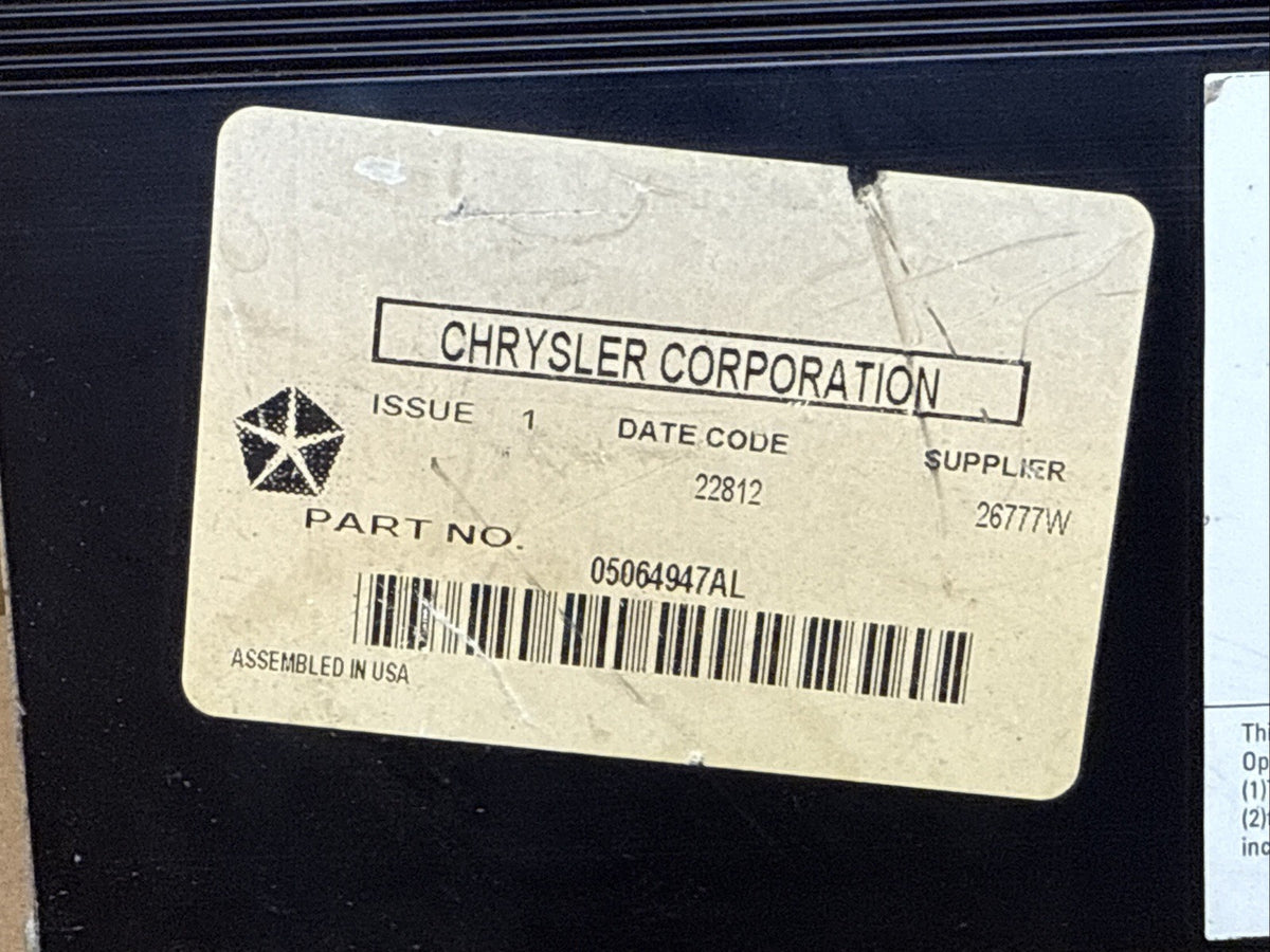2011 2014 Charger Chrysler 300 Journey Audio Amplifier OEM 05064947AL 05064981AK2