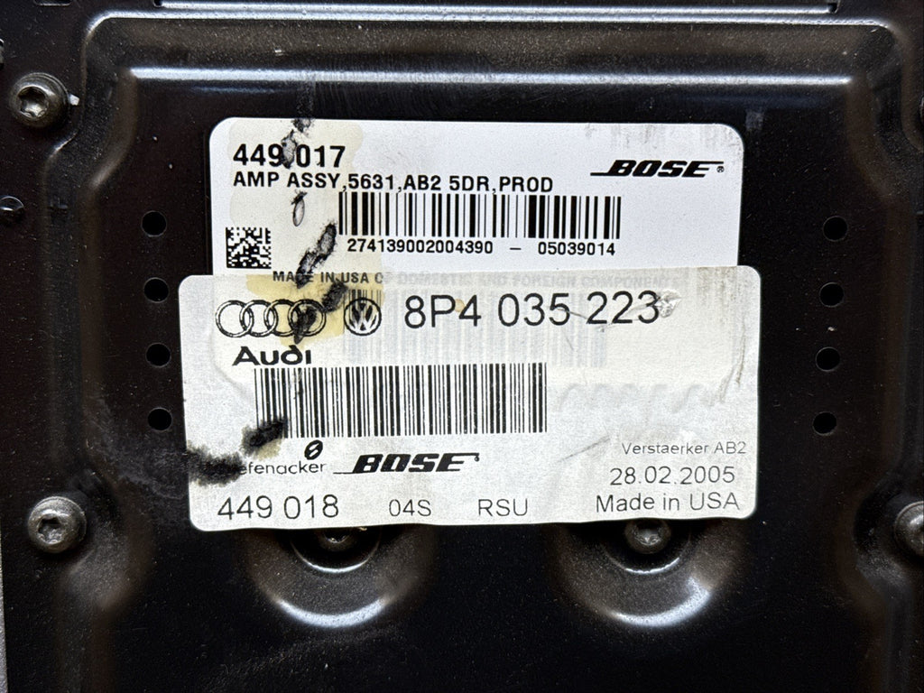 2008 2013 Audi A3 Audio Amp Amplifier Bose 8P4 035 223 8P40352231