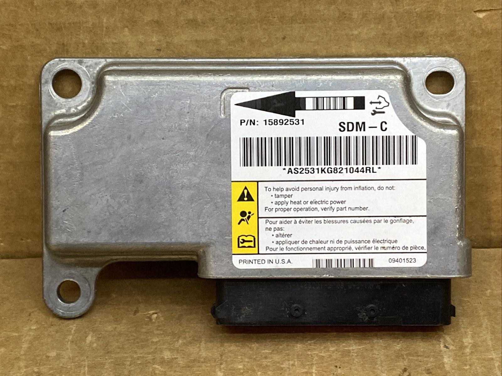 GMC Sierra Chevy Silverado SRS Air Bag Airbag Control Module 158925310