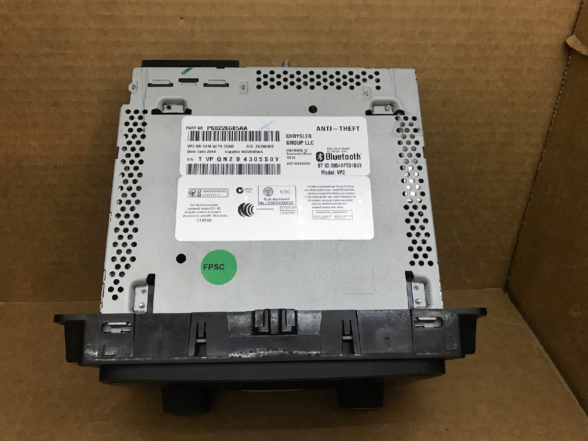 2013 2016 Dodge Ram Truck Uconnect Multi Media Radio Bluetooth VP2 P68226685AA9